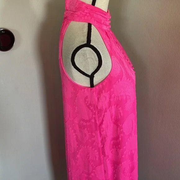 LILLY PULITZER hot pink dress Kristine Halter - Picture 5 of 10